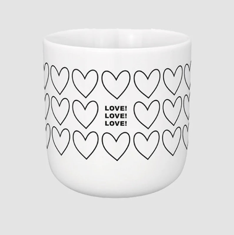 Porzellanbecher - Herz & Love