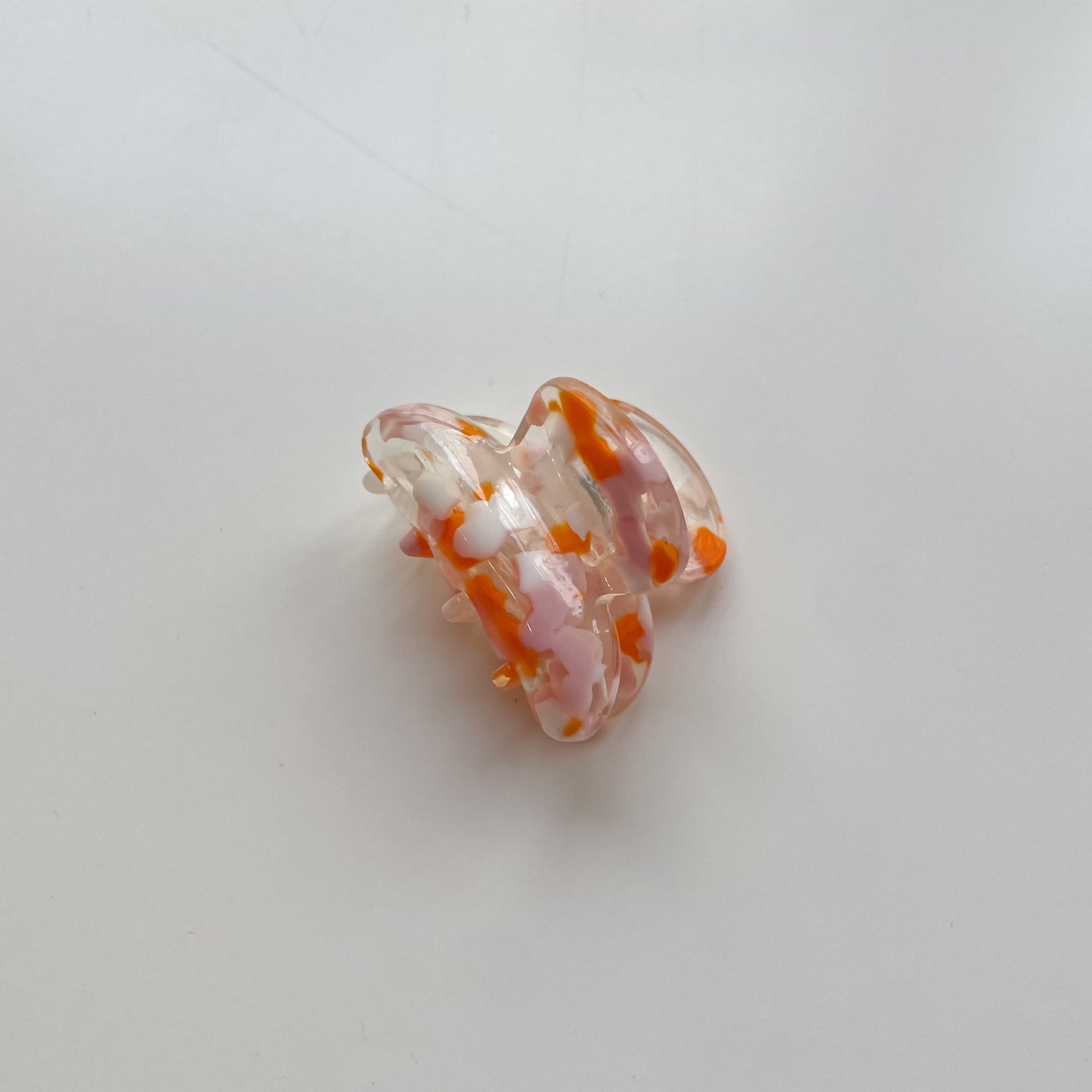Mini Haarklammer Orange/Rosa