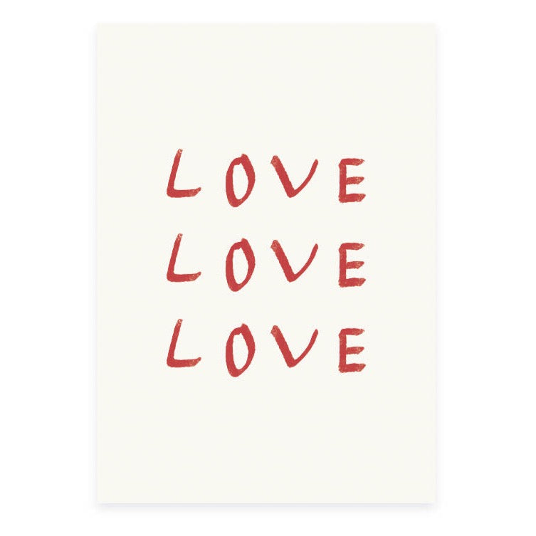 Postkarte Love Love Love