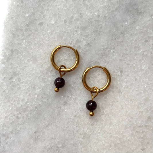 Ohrringe Mini Bordeaux