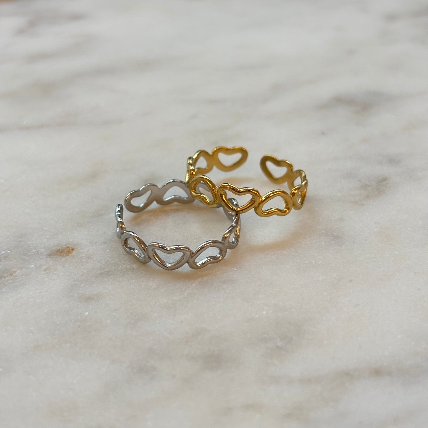 Edelstahl Herzchenring