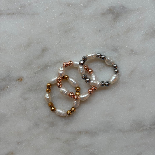 Ring Süßwasserperlen